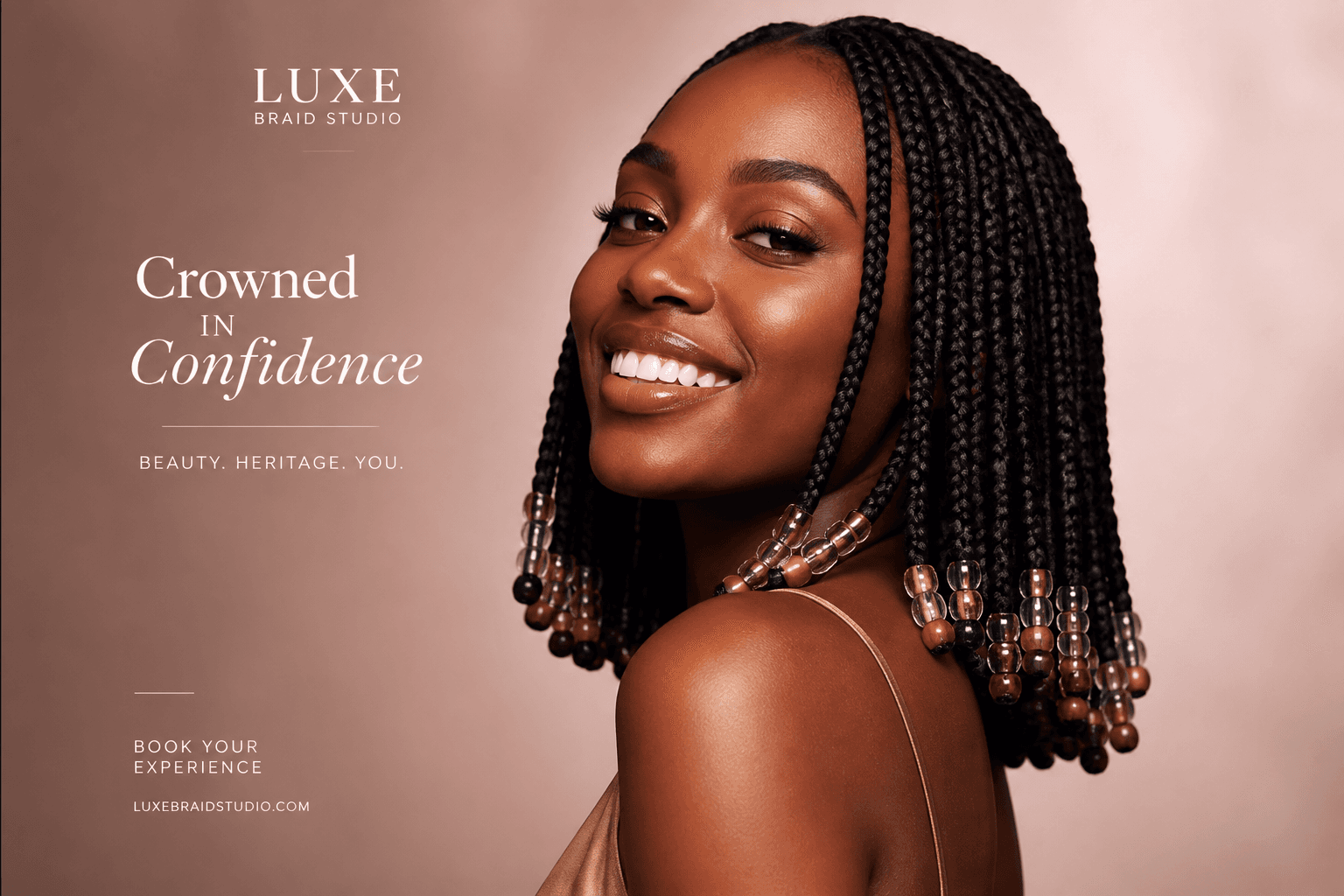 Box braids with beads