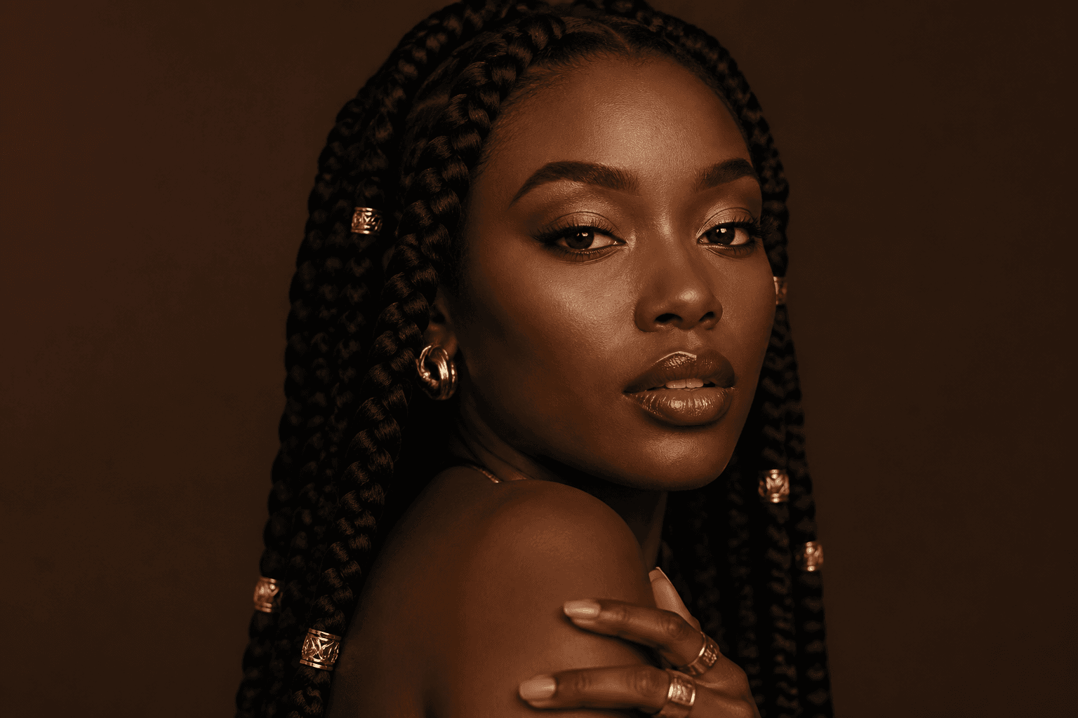 Goddess with gold