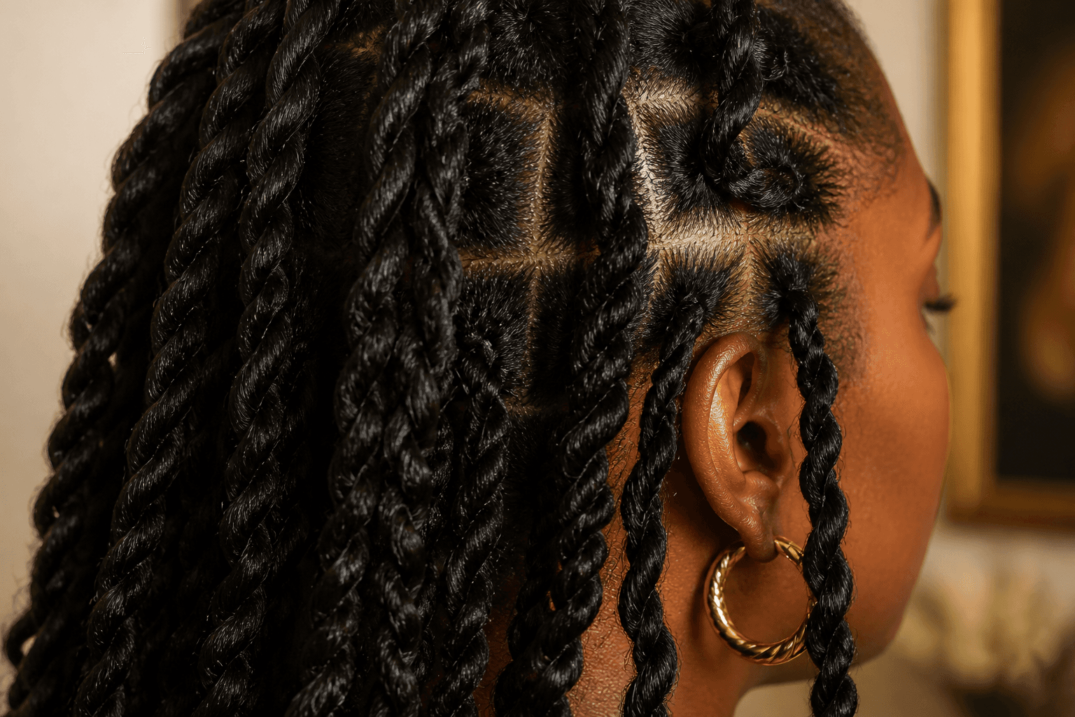 Twists texture close-up