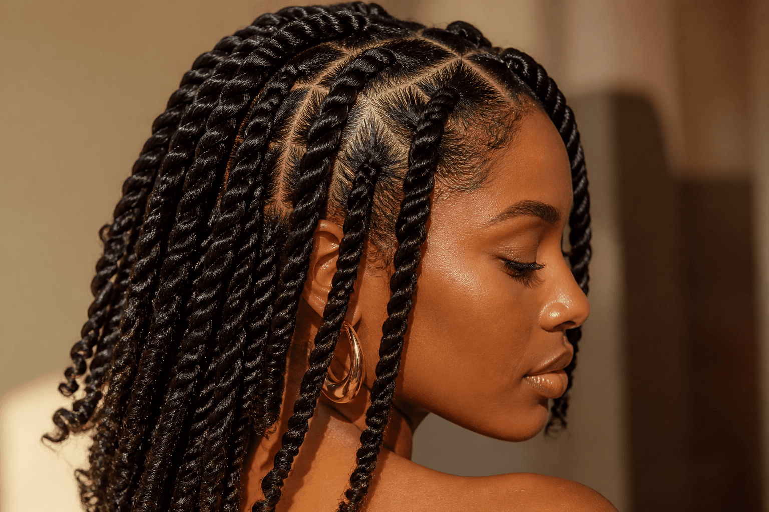 Twists scalp and texture detail